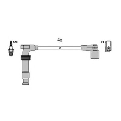 Комплект проводов зажигания HITACHI 134121