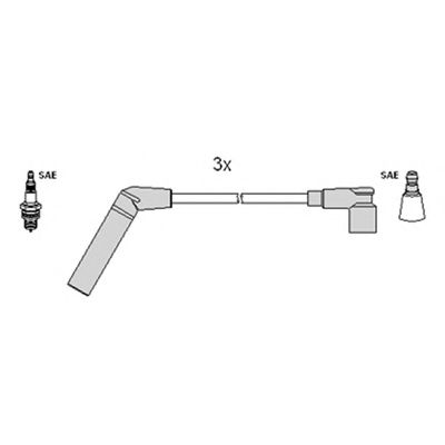 Комплект проводов зажигания HITACHI 134263