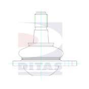Несущий / направляющий шарнир DITAS A2-1097