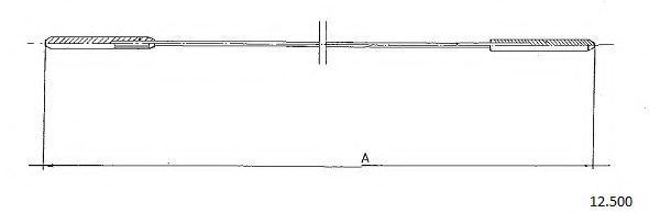 Тросик заслонки отопителя CABOR 12500