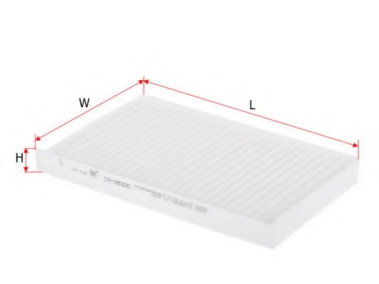 Фильтр, воздух во внутренном пространстве SAKURA  Automotive CA-28320