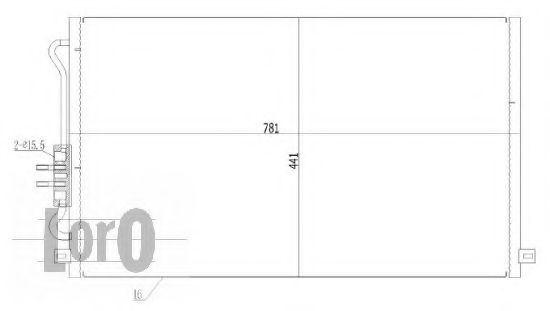 Конденсатор, кондиционер LORO 008-016-0011