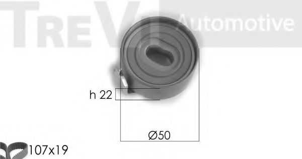 Комплект ремня ГРМ TREVI AUTOMOTIVE KD1143