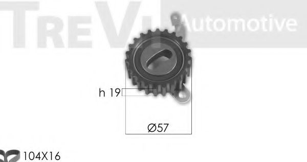 Комплект ремня ГРМ TREVI AUTOMOTIVE KD1401