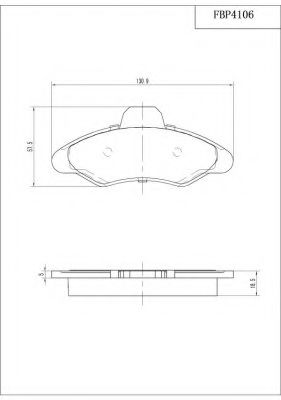 Комплект тормозных колодок, дисковый тормоз FI.BA FBP4106