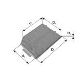 Фильтр, воздух во внутренном пространстве MANN-FILTER K1022