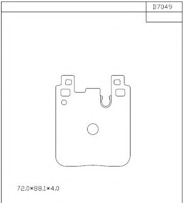 Комплект тормозных колодок, дисковый тормоз ASIMCO KD7049