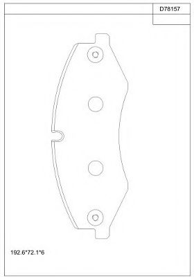 Комплект тормозных колодок, дисковый тормоз ASIMCO KD78157