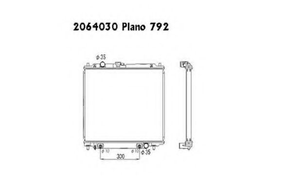 Радиатор, охлаждение двигателя ORDONEZ 2064030