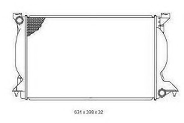 Радиатор, охлаждение двигателя GERI 16303