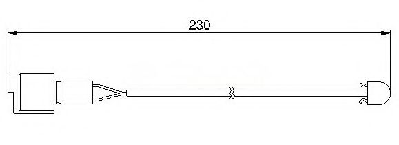 Сигнализатор, износ тормозных колодок BREMSI WI0526