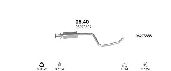 Система выпуска ОГ POLMO POLMO01008