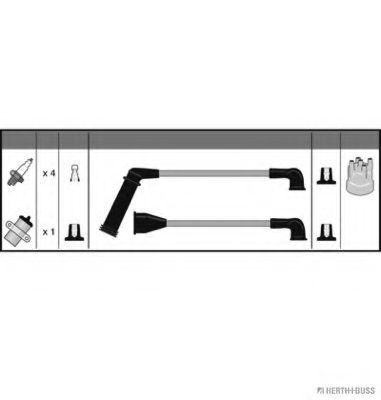 Комплект проводов зажигания HERTH+BUSS JAKOPARTS J5380507