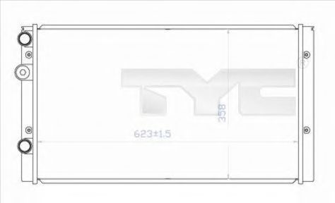 Радиатор, охлаждение двигателя TYC 737-0023