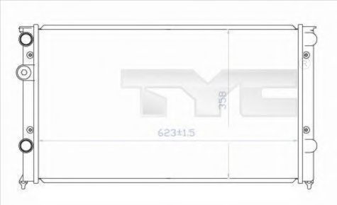 Радиатор, охлаждение двигателя TYC 737-0030