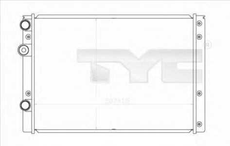 Радиатор, охлаждение двигателя TYC 737-0038