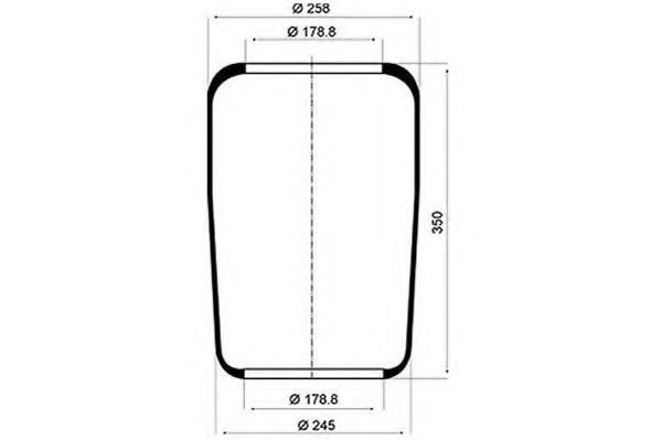 Кожух пневматической рессоры PE Automotive 084.012-10A