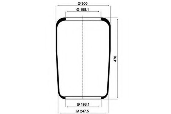 Кожух пневматической рессоры PE Automotive 084.023-10A