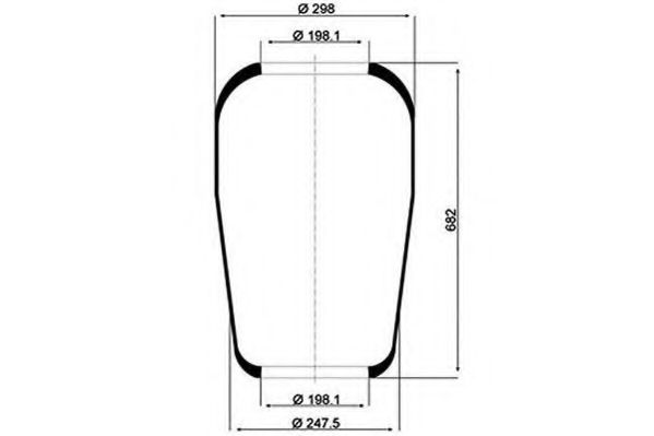 Кожух пневматической рессоры PE Automotive 084.032-10A