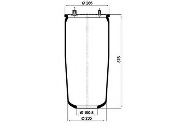 Кожух пневматической рессоры PE Automotive 084.052-11A