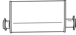 Средний глушитель выхлопных газов AKS DASIS SG32418