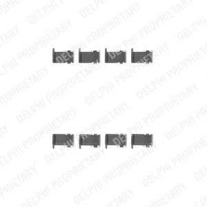 Комплектующие, колодки дискового тормоза DELPHI LX0226