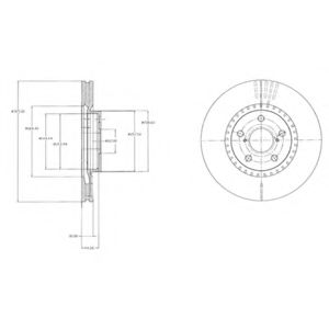 Тормозной диск DELPHI BG9074