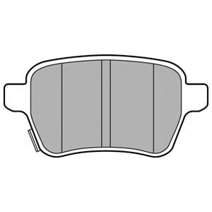 Комплект тормозных колодок, дисковый тормоз DELPHI LP3165