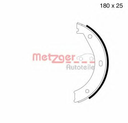 Комплект тормозных колодок, стояночная тормозная система METZGER MG423