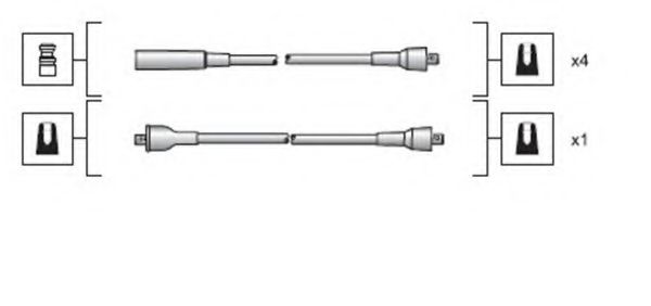 Комплект проводов зажигания MAGNETI MARELLI 941318111025