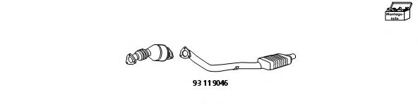 Компл. для дооборудов., катализатор/сажев.фильтр (комбисист. HJS 93 11 9046