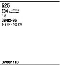Система выпуска ОГ FONOS BW98111B