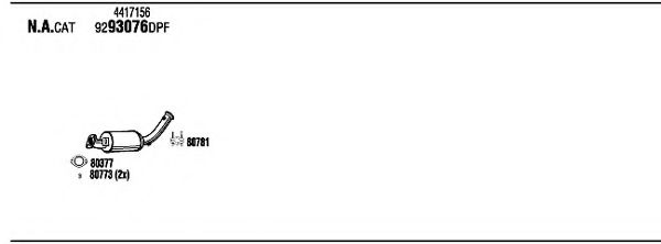 Система выпуска ОГ FONOS OPH24435A