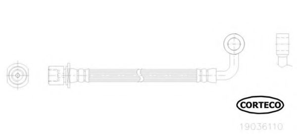 Тормозной шланг CORTECO 19036110