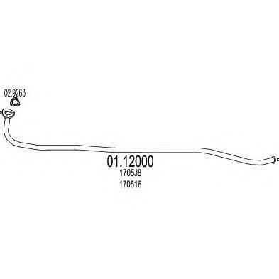 Труба выхлопного газа ROSI 10665