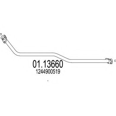 Труба выхлопного газа MTS 01.13660