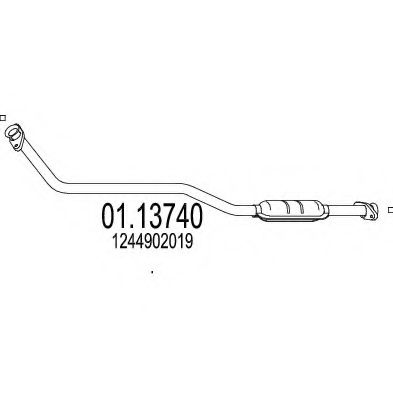 Труба выхлопного газа MTS 01.13740