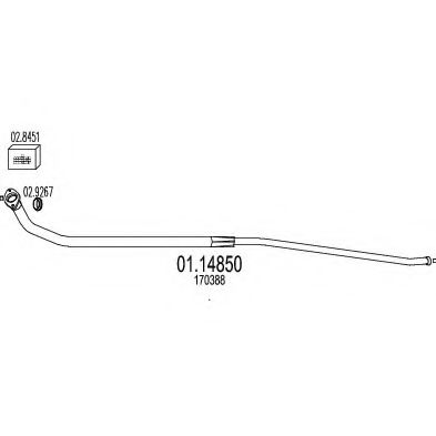 Труба выхлопного газа ROSI 04565