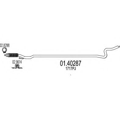 Труба выхлопного газа MTS 01.40287
