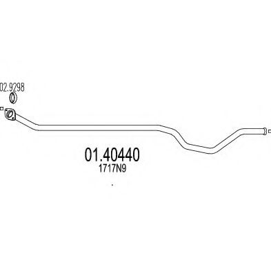 Труба выхлопного газа MTS 01.40440