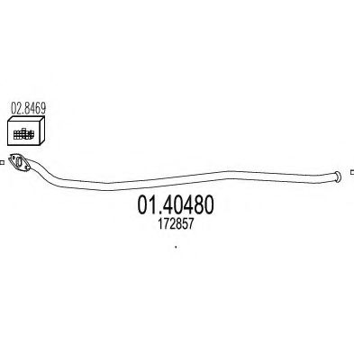 Труба выхлопного газа MTS 01.40480