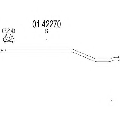 Труба выхлопного газа MTS 01.42270