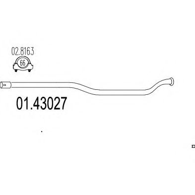 Труба выхлопного газа MTS 01.43027