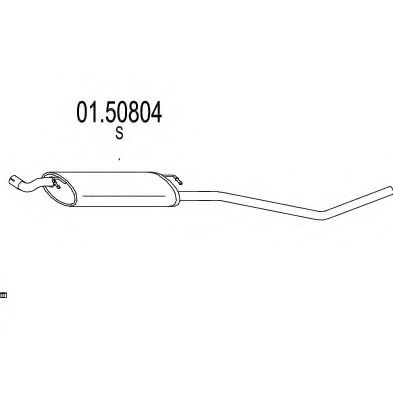 Средний глушитель выхлопных газов MTS 01.50804