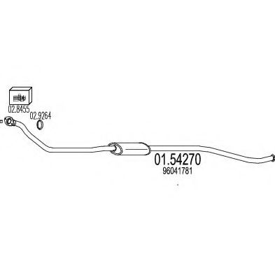 Средний глушитель выхлопных газов MTS 01.54270