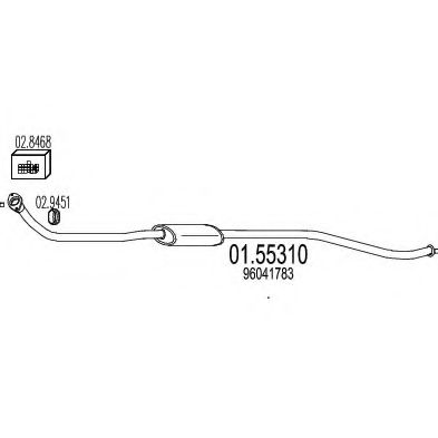 Средний глушитель выхлопных газов MTS 01.55310
