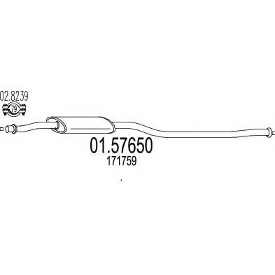 Средний глушитель выхлопных газов ROSI 11230