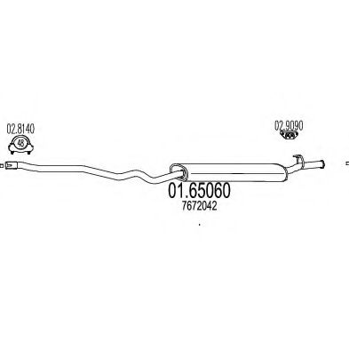 Глушитель выхлопных газов конечный ZARA 1042