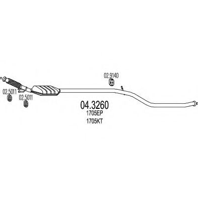 Катализатор MTS 04.3260