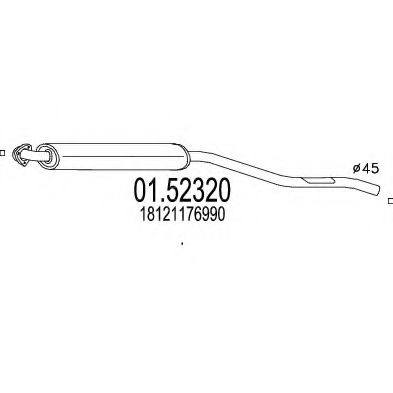 Средний глушитель выхлопных газов MTS 01.52320